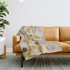 black coffee morning - tan Throw Blanket Gallery Image 1