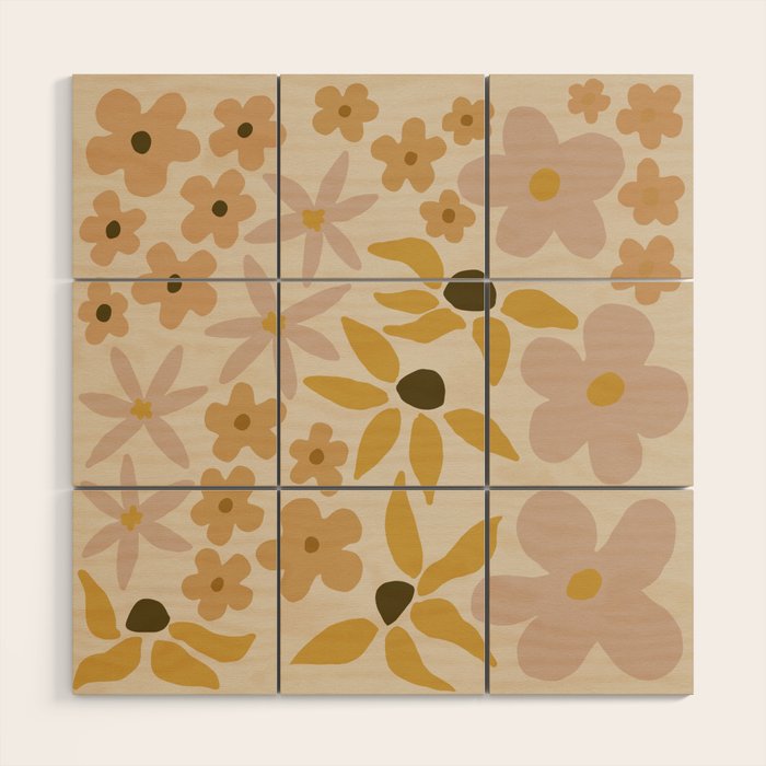 black coffee morning - tan Wood Wall Art Gallery Image 1