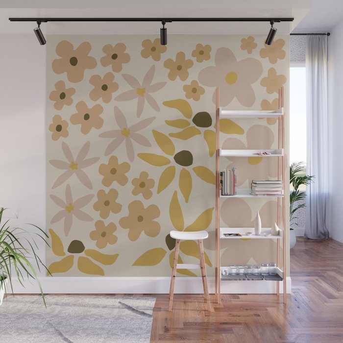 black coffee morning - tan Wall Mural Gallery Image 1