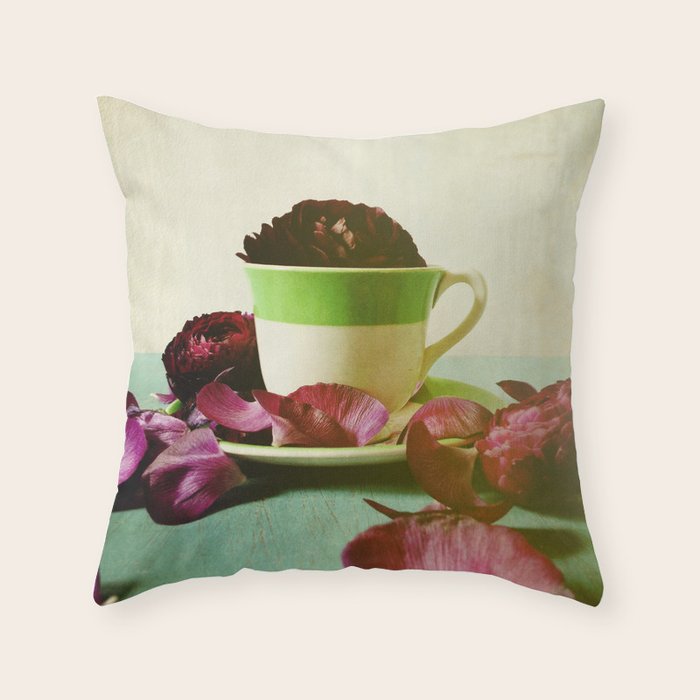 Petals Unfold, Opening to Life Throw Pillow Gallery Image 6