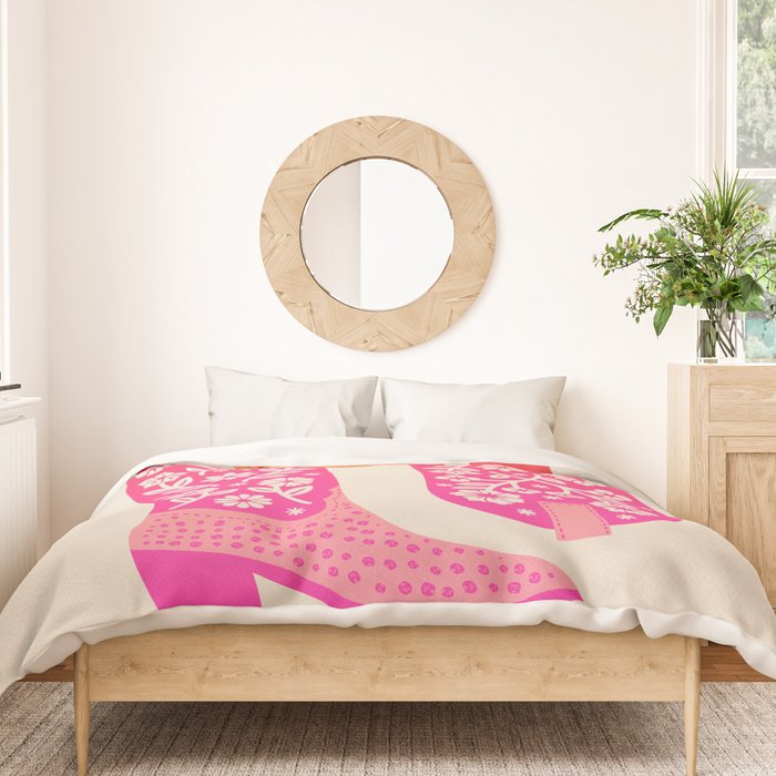Cowgirl Boots â Hot Pink Ombre Duvet Cover Gallery Image 3
