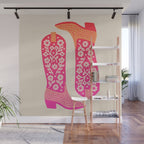 Cowgirl Boots â Hot Pink Ombre Wall Mural Gallery Image 1