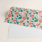 Strawberry Fields - Teal Wrapping Paper Gallery Image 2