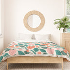 Strawberry Fields - Teal Duvet Cover Gallery Image 3