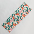 Strawberry Fields - Teal Yoga Mat Gallery Image 1