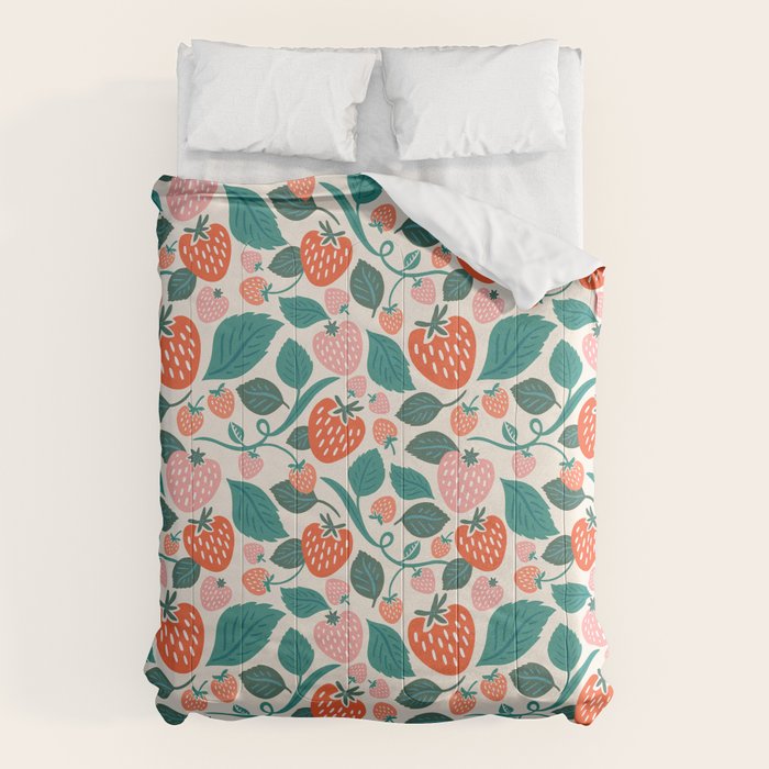 Strawberry Fields - Teal Comforter Gallery Image 6