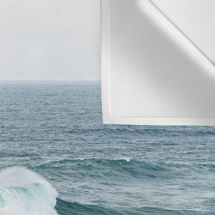 Atlantic Blues | Blue Ocean Water on the Coast of Nazaré Art Print | Wave Photography in Portugal Wall Tapestry Gallery Image 3