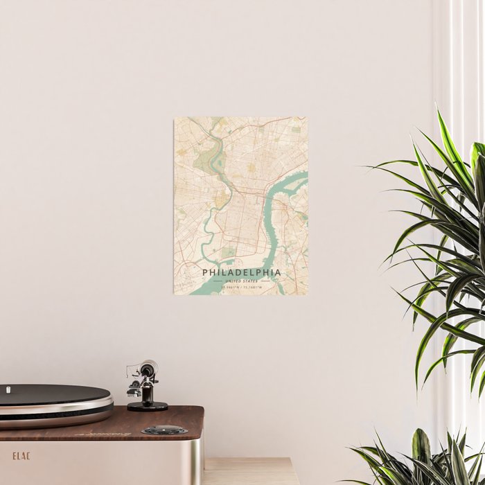 Philadelphia, United States - Vintage Map Poster Gallery Image 2