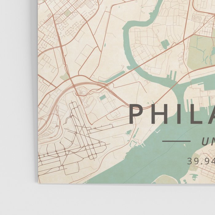 Philadelphia, United States - Vintage Map Poster Gallery Image 3