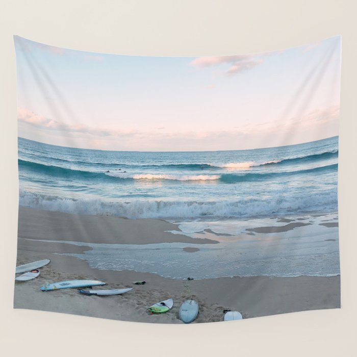 Sunset surf Wall Tapestry Gallery Image 1