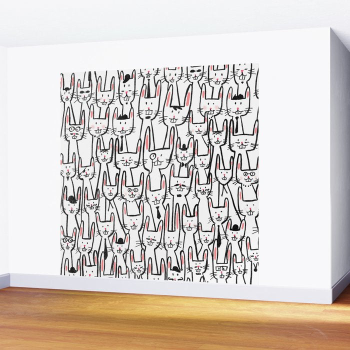 Bunny family Wall Mural Gallery Image 2