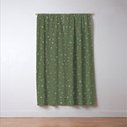 Confetti Pink Gold Cream On Muted Green Window Curtain Gallery Image 3