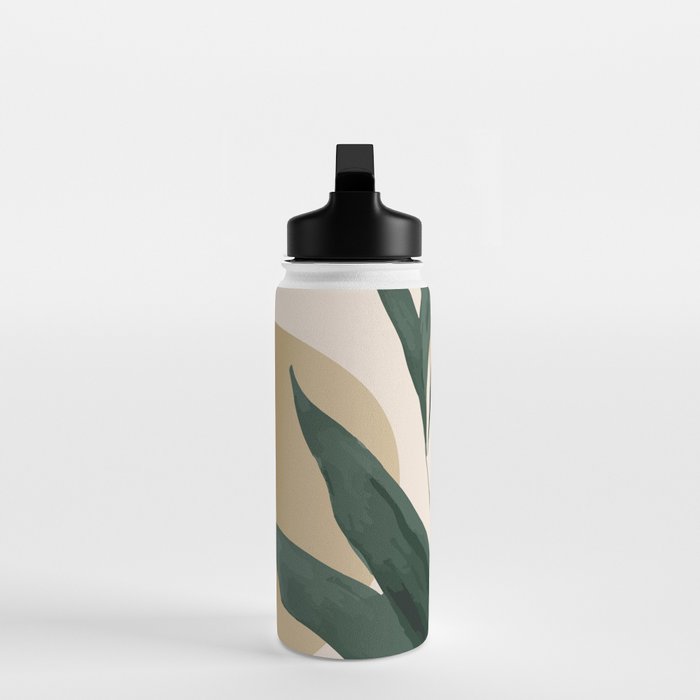 Abstract Art Tropical Leaves 147 Water Bottle Gallery Image 3