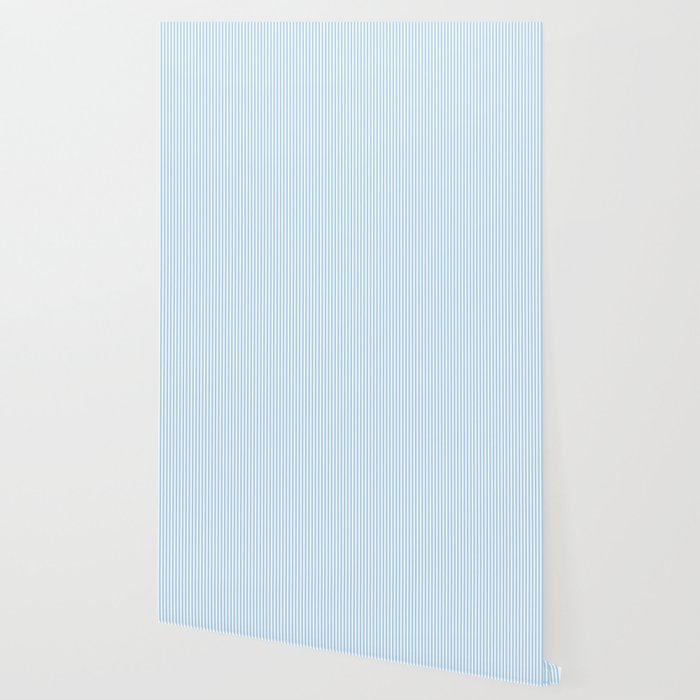 Chambray Blue Seersucker Stripe Wallpaper Gallery Image 2