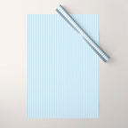 Chambray Blue Seersucker Stripe Wrapping Paper Gallery Image 1