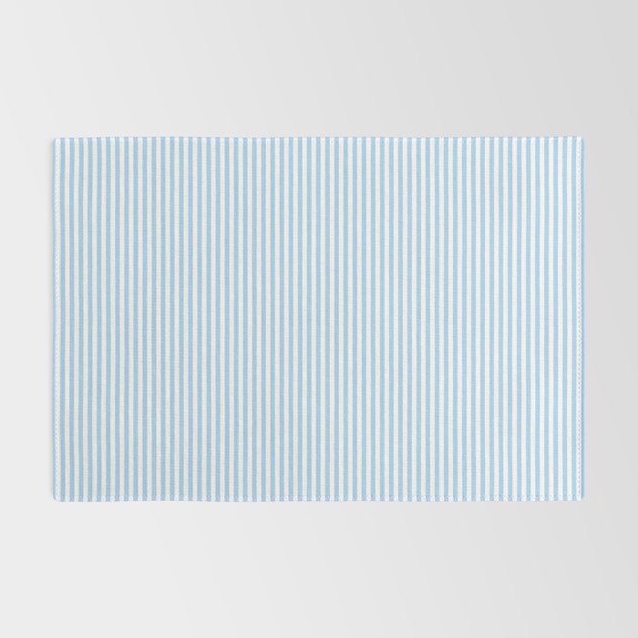 Chambray Blue Seersucker Stripe Rug Gallery Image 2