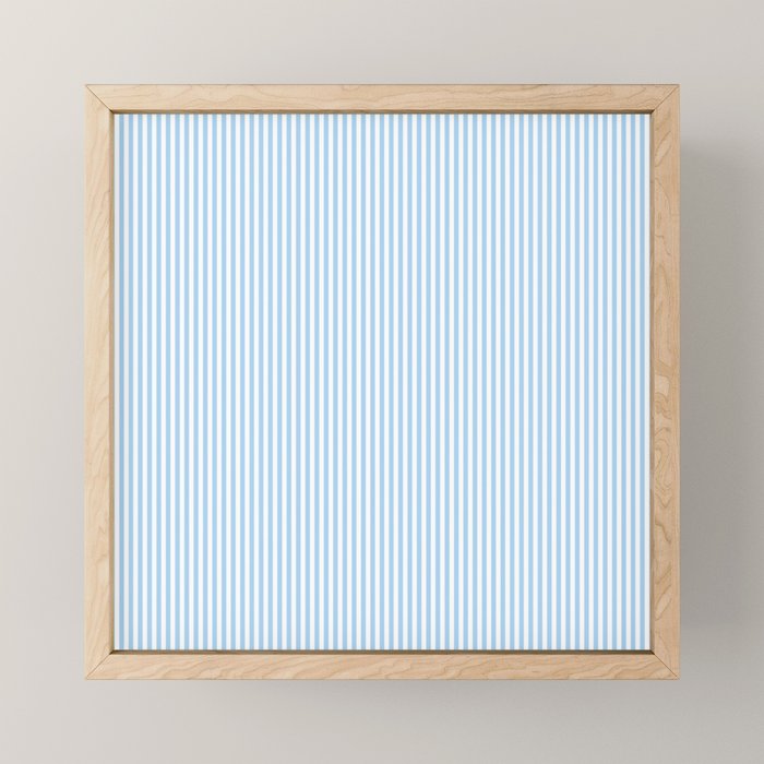 Chambray Blue Seersucker Stripe Mini Art Print Gallery Image 1
