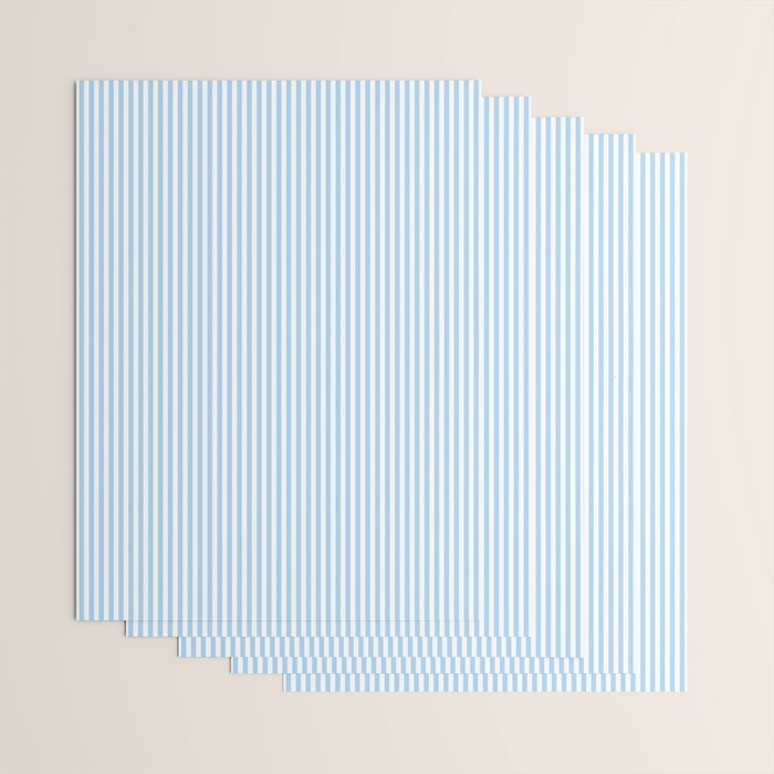 Chambray Blue Seersucker Stripe Wrapping Paper Gallery Image 3