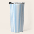 Chambray Blue Seersucker Stripe Travel Mug Gallery Image 3