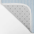 Chambray Blue Seersucker Stripe Bath Mat Gallery Image 2