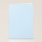 Chambray Blue Seersucker Stripe Stationery Card Gallery Image 2