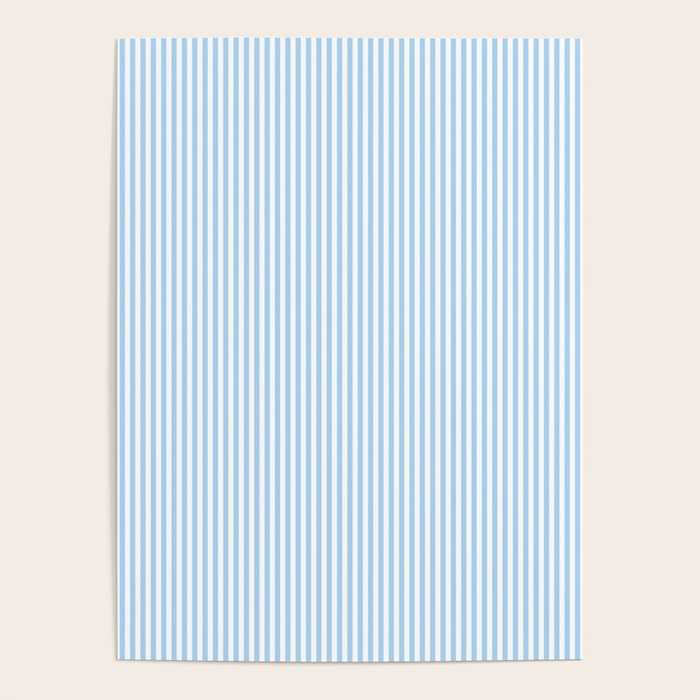 Chambray Blue Seersucker Stripe Poster Gallery Image 1