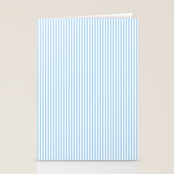 Chambray Blue Seersucker Stripe Stationery Card Gallery Image 1
