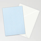 Chambray Blue Seersucker Stripe Stationery Card Gallery Image 2