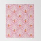 Diamonds & Petals: The Peach Edition Throw Blanket Gallery Image 2