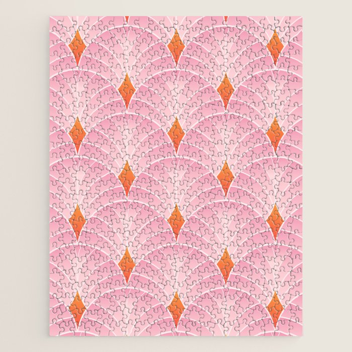 Diamonds & Petals: The Peach Edition Jigsaw Puzzle Gallery Image 1