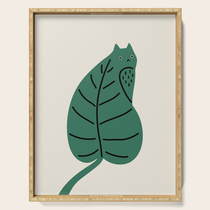 Cat and Plant 27 Serving Tray Gallery Image 1