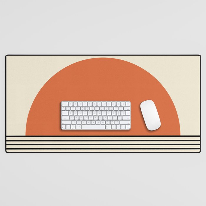 Sunrise Sunset I - Orange Black Desk Mat Gallery Image 1