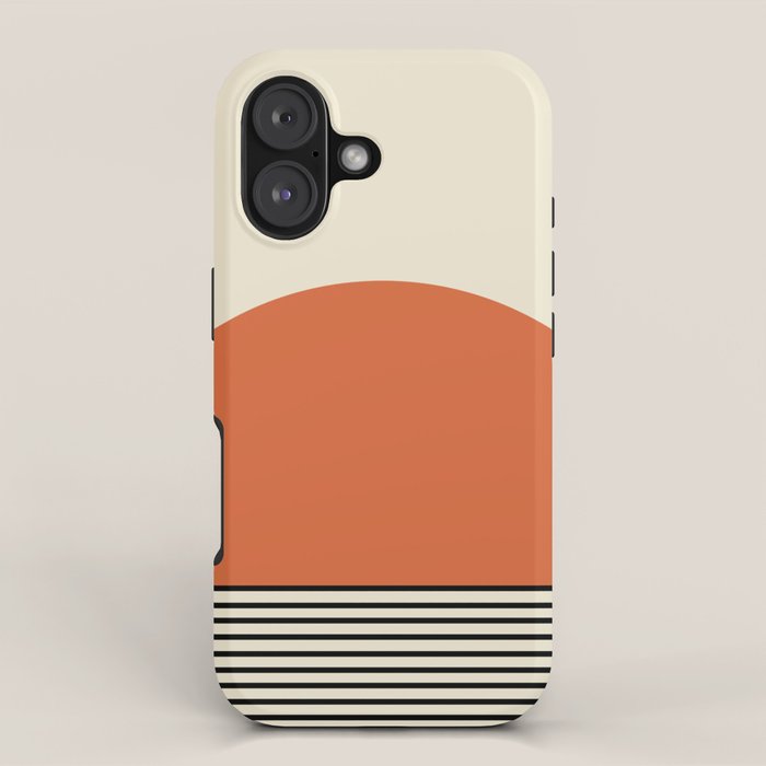 Sunrise Sunset I - Orange Black iPhone Case Gallery Image 1