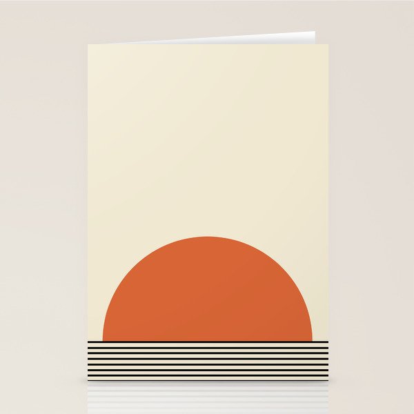 Sunrise Sunset I - Orange Black Stationery Card Gallery Image 2