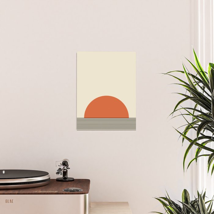Sunrise Sunset I - Orange Black Poster Gallery Image 2