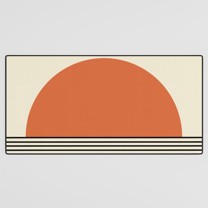 Sunrise Sunset I - Orange Black Desk Mat Gallery Image 3