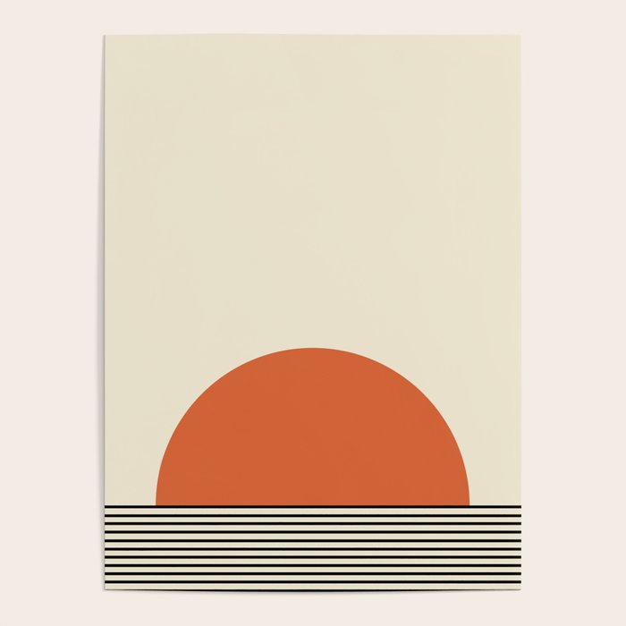 Sunrise Sunset I - Orange Black Poster Gallery Image 4