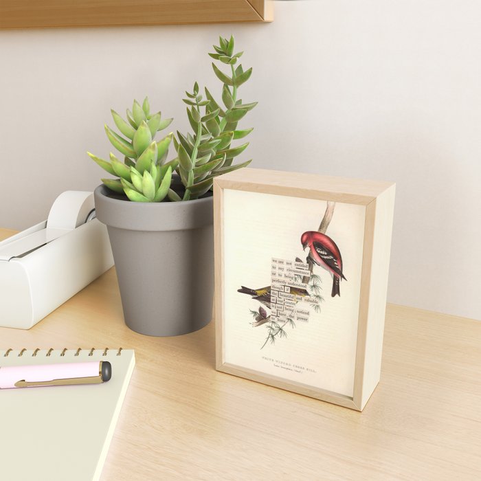 Bird Divinations: White-Winged Cross Bill (about: almanacofbirds.org) Mini Art Print Gallery Image 2