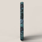 Lush Moody Flowers Baroque Teal Grandeur iPhone Case Gallery Image 2