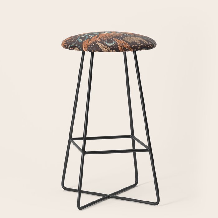 Wild West - Brown, Orange, and Blue  Stool Gallery Image 1
