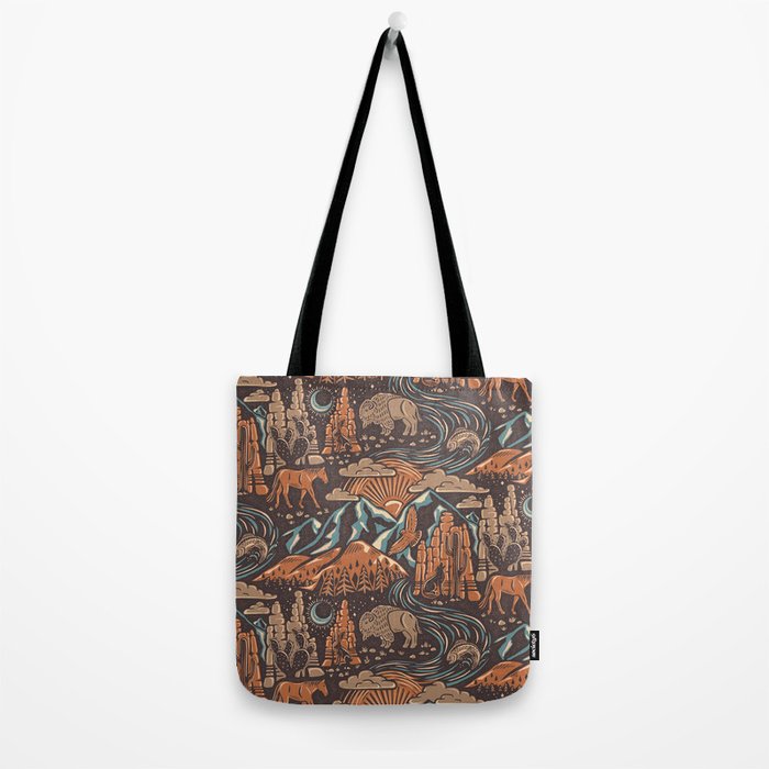 Wild West - Brown, Orange, and Blue  Tote Bag Gallery Image 2