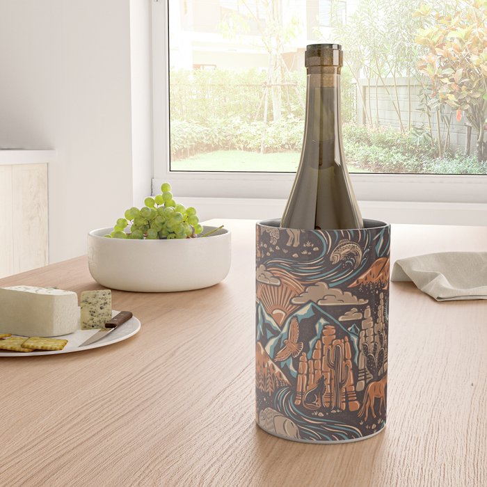 Wild West - Brown, Orange, and Blue  Wine Chiller Gallery Image 4