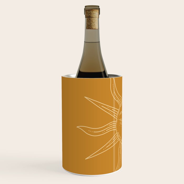 Boho Sun Drawing XIX Gold Wine Chiller Gallery Image 2