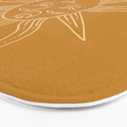 Boho Sun Drawing XIX Gold Bath Mat Gallery Image 3