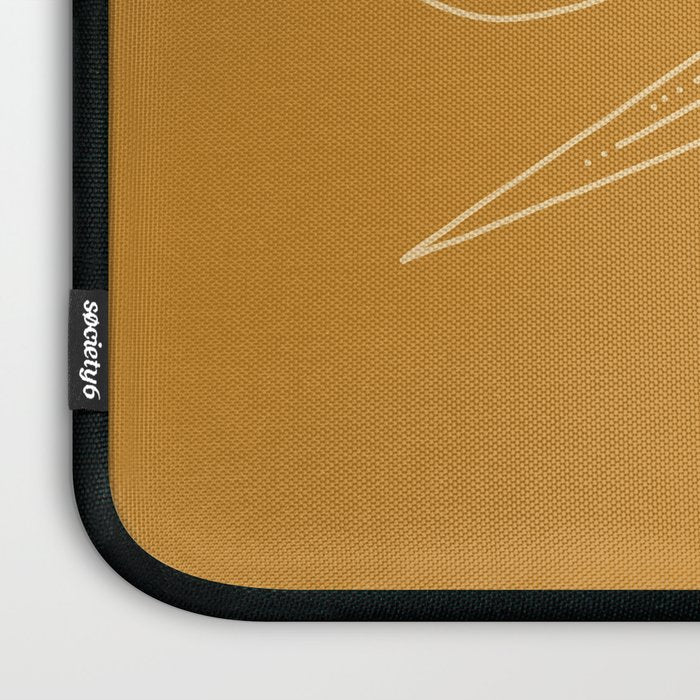 Boho Sun Drawing XIX Gold Laptop Sleeve Gallery Image 3