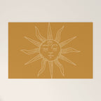 Boho Sun Drawing XIX Gold Welcome Mat Gallery Image 1