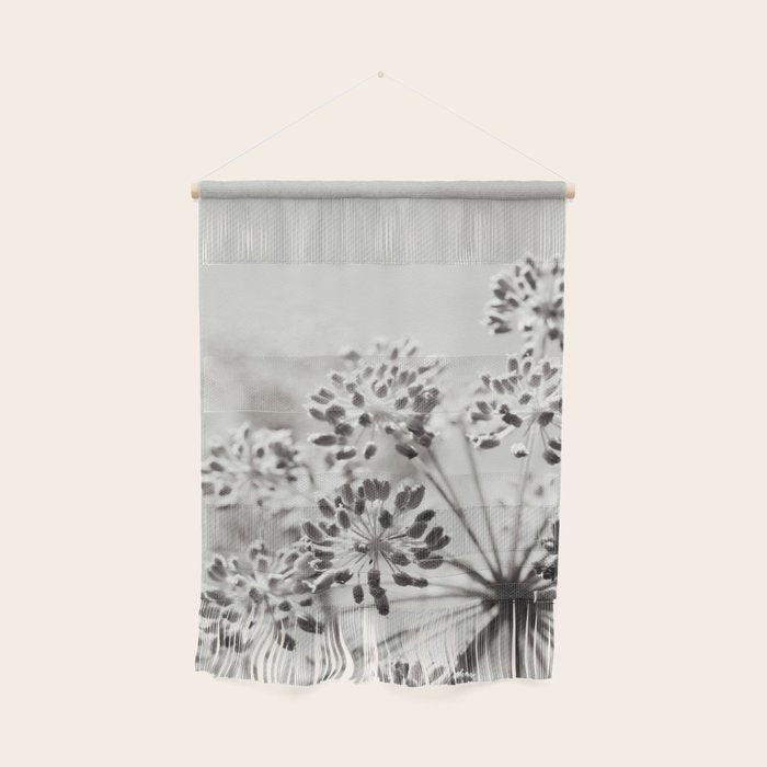 botanical abstract photograph no. 6 - black and white photography modern floral Wall Hanging Gallery Image 1