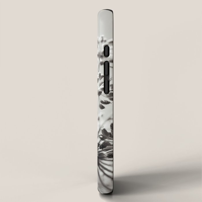 botanical abstract photograph no. 6 - black and white photography modern floral iPhone Case Gallery Image 2