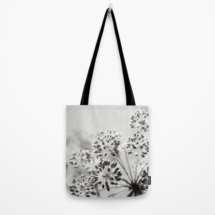 botanical abstract photograph no. 6 - black and white photography modern floral Tote Bag Gallery Image 2