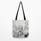 botanical abstract photograph no. 6 - black and white photography modern floral Tote Bag Gallery Image 2